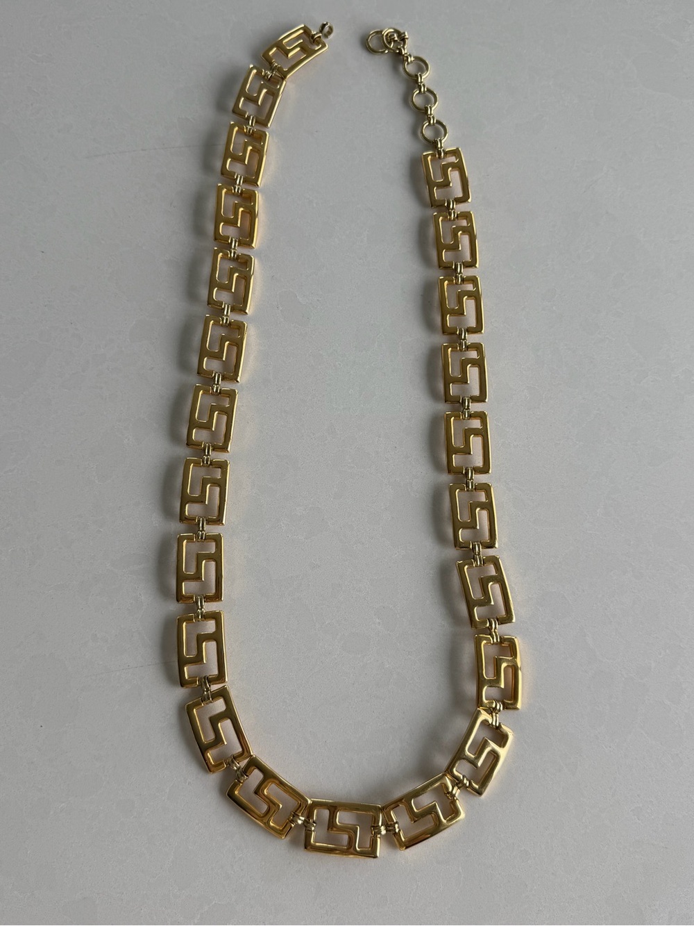 Gold Geometric Link Chain Belt
